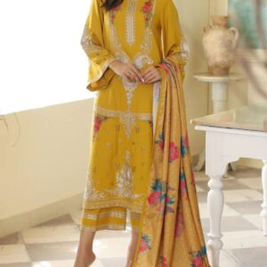 Zarqaaa Chrizma Embroidered Lawn Suit with Diamond Dupatta