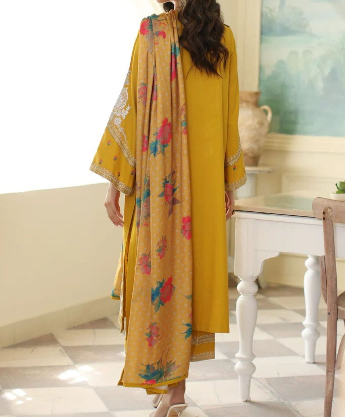 Zarqaaa Chrizma Luxury 3PC Embroidered Lawn Suit – Summer 2K25 - Image 4