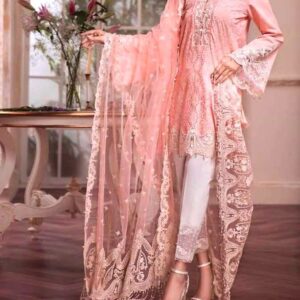 Zarqaaa Anaya Chikankari Lawn Suit Code 591 – Organza Dupatta