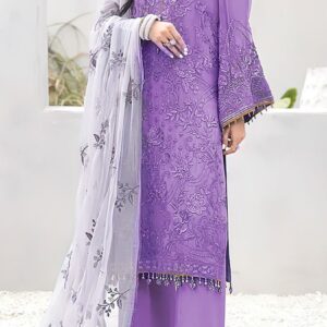 Zarqaaa Flose Embroidered Lawn Suit Code 104 with Chiffon Dupatta