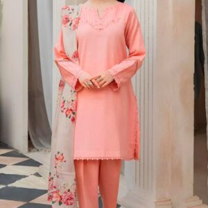 Zarqaaa Zarashajahan Luxury Lawn Suit – 3PC with Embroidery and Diamond Dupatta