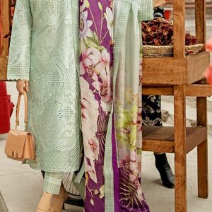 Zarqaaa Mushq Embroidered Lawn Suit Code 102 – Chikankari 3PC Set