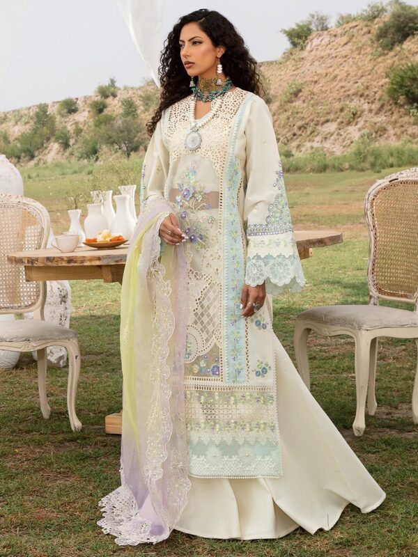 Zarqaaa Bin Ilyas Luxury Lawn Suit – 3PC | Collection 2024