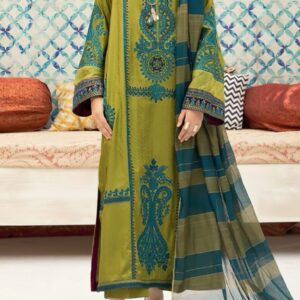Zarqaaa Maria B Luxury Cotton Lawn Suit with Diamond Dupatta