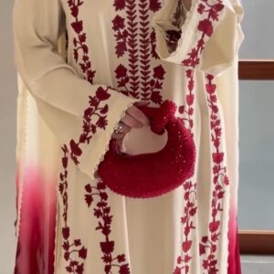 Baroque 5151 Dhanak Suit heavy embroidered front