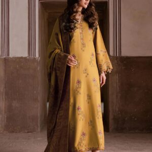 Izel 5147 Dhanak Suit with Boring Embroidery & Twill Shawl
