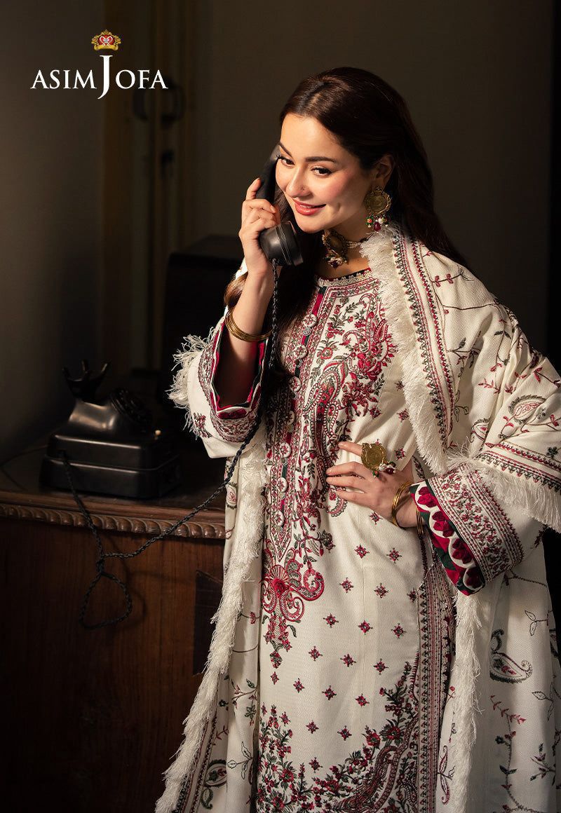 Zarqaaa Asim Jofa 5066 Luxury Dhanak Suit – 3PC | Winter Collection - Image 2