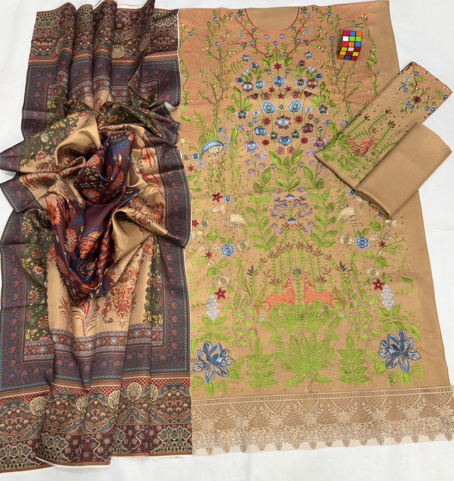 Zarqaaa Maria B. 5146 Luxury Dhanak Suit – 3PC | Winter Collection - Image 2