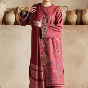 Coco 5133 Dhanak Suit with Heavy Embroidery & Twill Printed Shawl