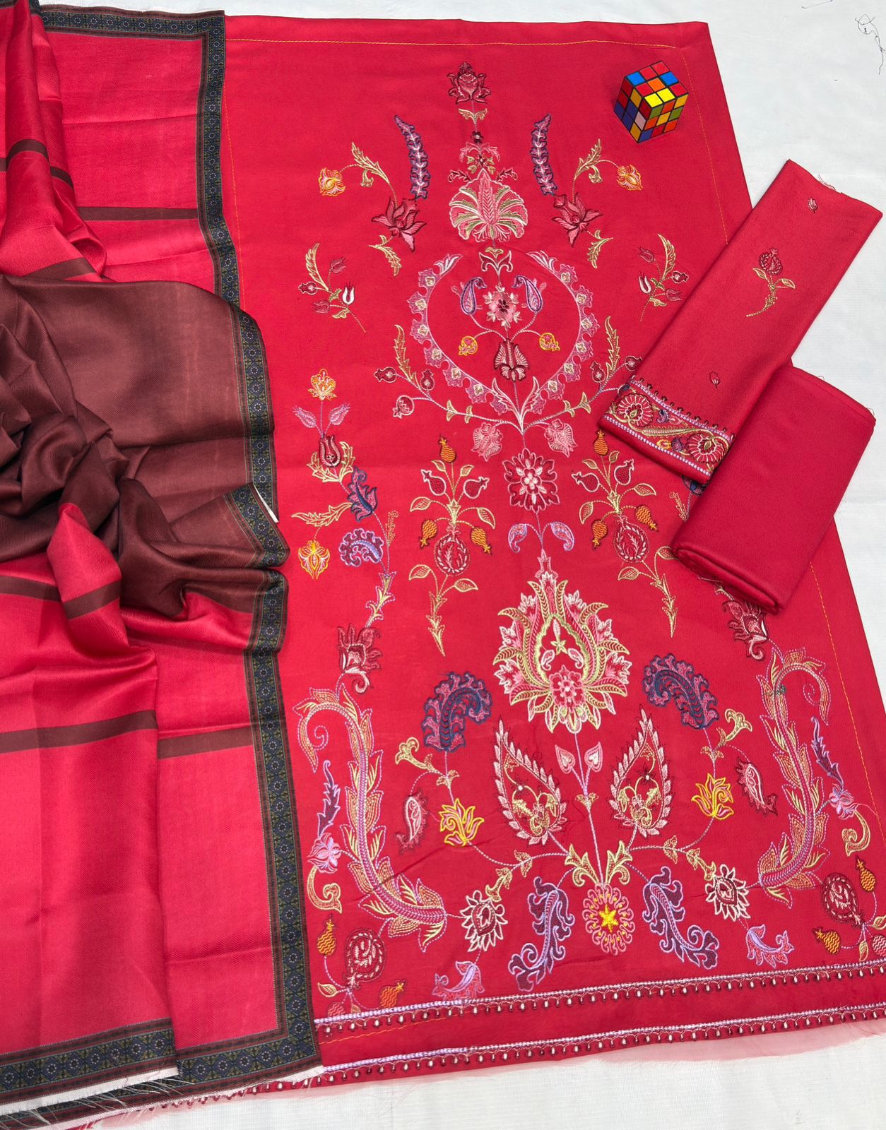 Zarqaaa Coco 5133 Luxury Dhanak Suit – 3PC | Winter Collection - Image 5