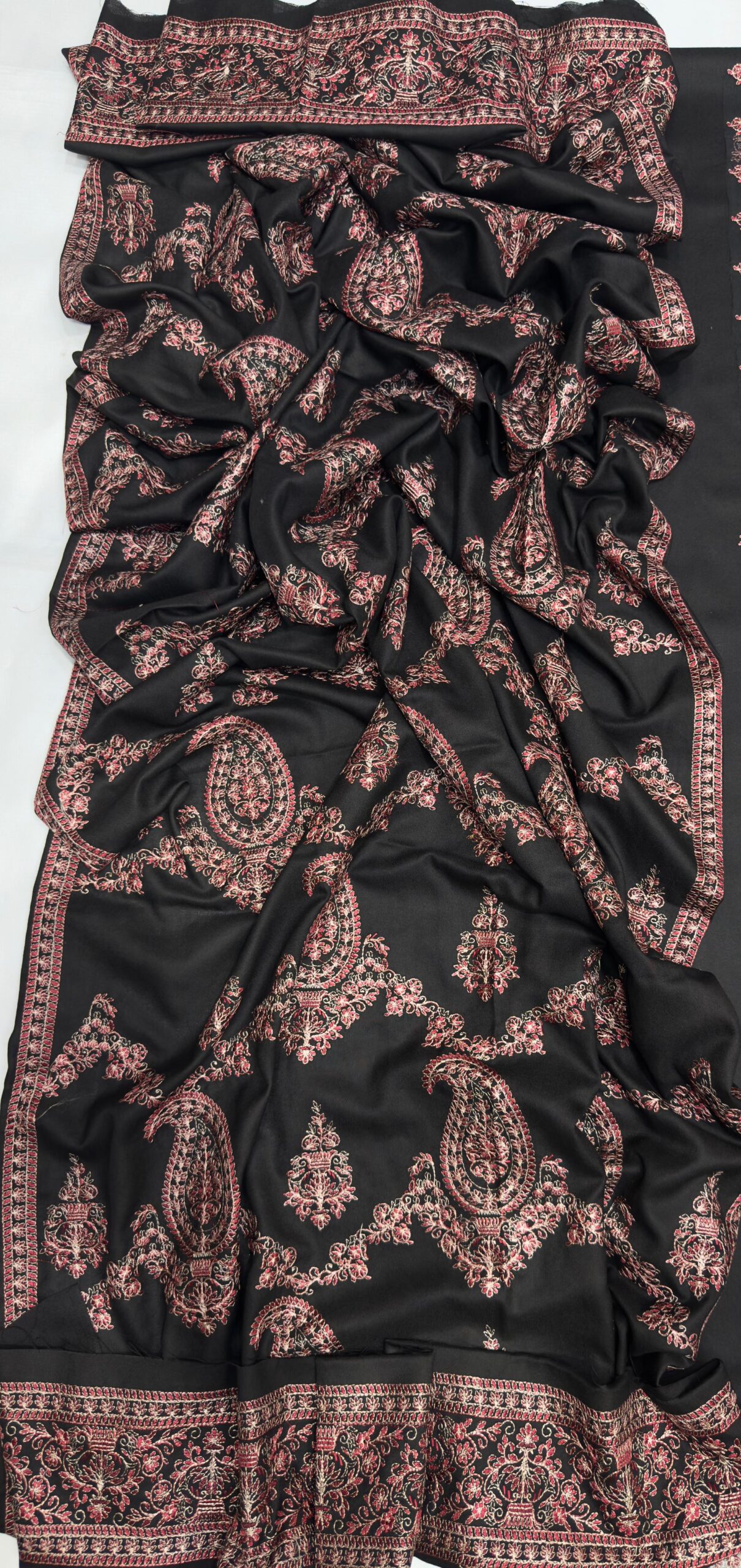 Bareeze 5001 Wool Dhanak Suit – Heavy Embroidered Winter Collection - Image 6