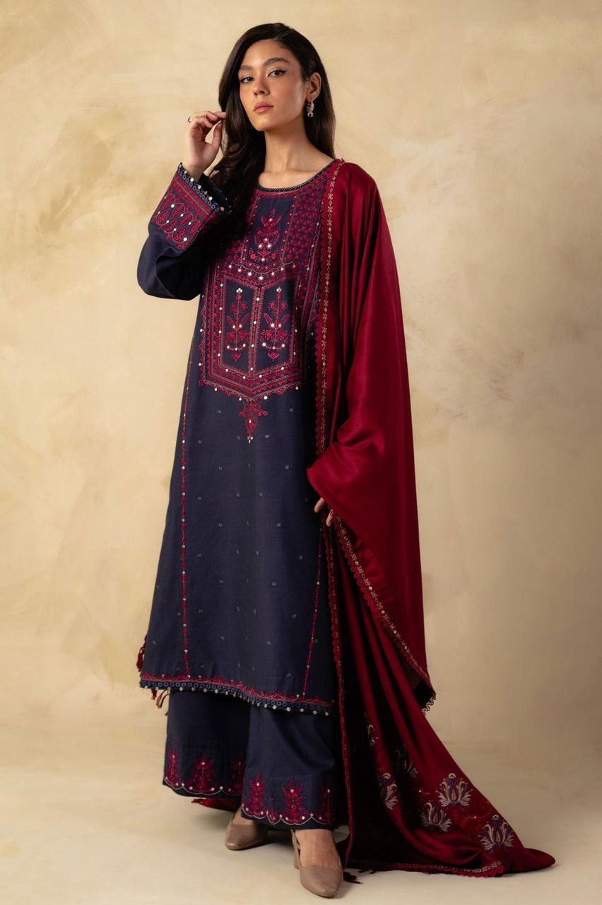 Coco 5008 Dhanak Suit with Heavy Double Head Embroidery