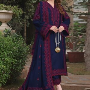 Aneelas Dhanak Winter Suit by Zarqaaa with Embroidered Shawl