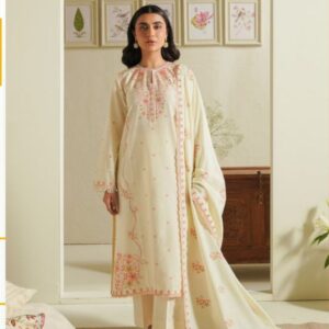 Laam 5123 Dhanak Suit by Zarqaaa with Heavy Embroidery