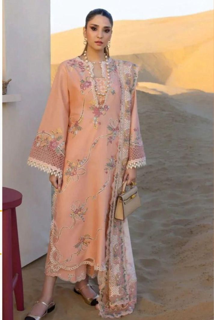 Crimson 5145 Dhanak Suit by Zarqaaa with Heavy Embroidery