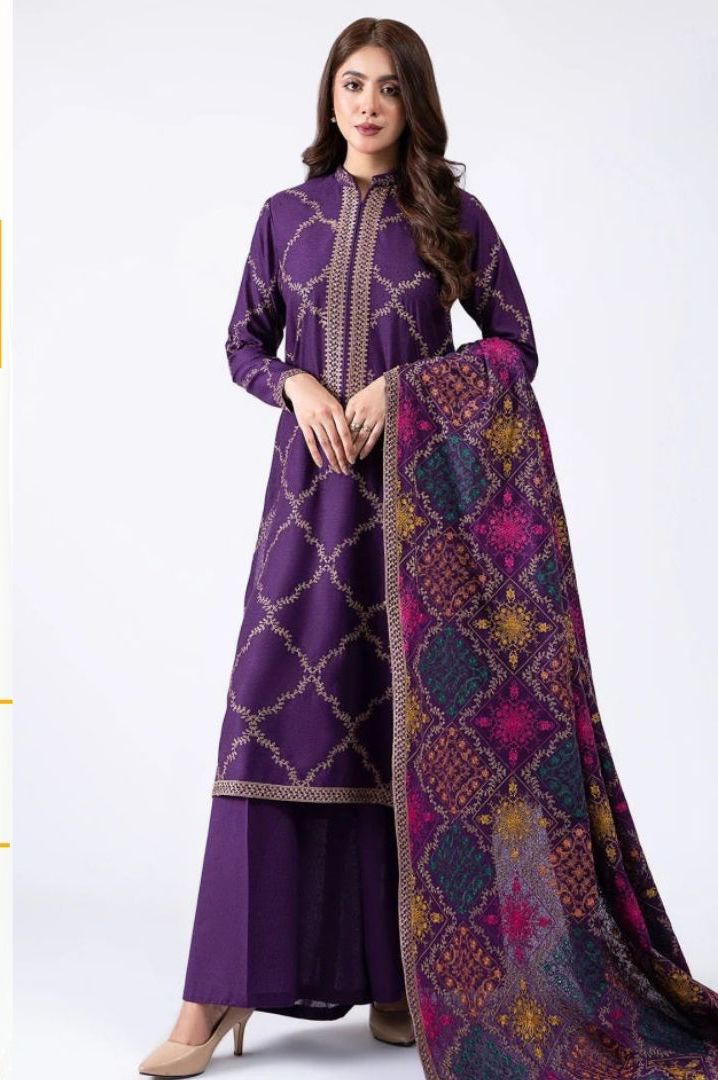 Zarqaaa Zoniya 5085 Airjet Dhanak Embroidered Winter Suit - Image 3