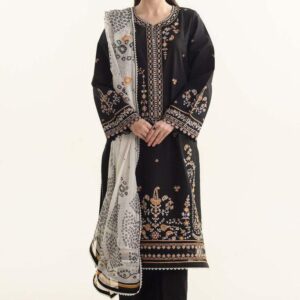 Zara Shahjahan 1002 Lawn Suit with heavy embroidery and diamond digital printed dupatta for Summer 2025 in Pakistan