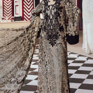 Baroque Lawn 3 Piece Suit printed lawn dress with embroidery patch and chiffon dupatta lightweight summer suit