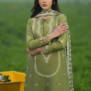 Izel 1217 Airjet Lawn Suit for Eid 2026 in Pakistan with heavy embroidery