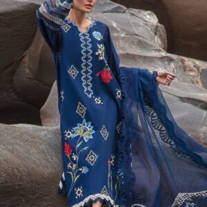 Crimseon 1229 Lawn Suit with heavy embroidery and khaddi net dupatta for Eid 2026 in Pakistan