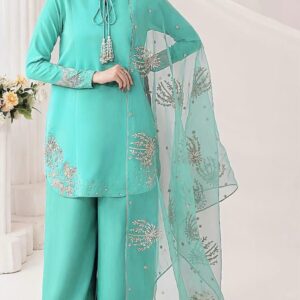 Deepak Perwani Lawn Suit 3PC chikankari embroidered summer dress