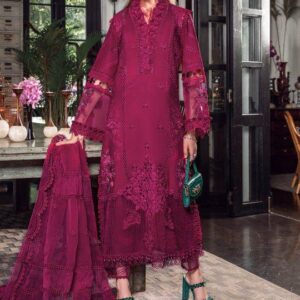 Maria B Chikankari Suit 3PC organza embroidered premium dress