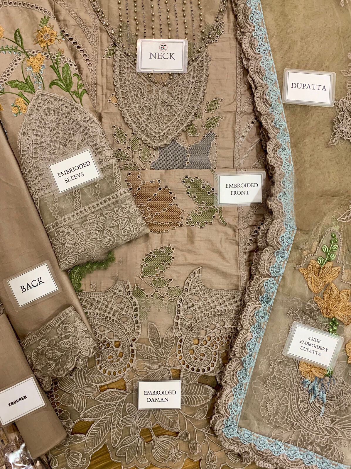 Maria B Luxury Lawn 3PC Embroidered Suit MBL-D-2406-B-24 - Image 5