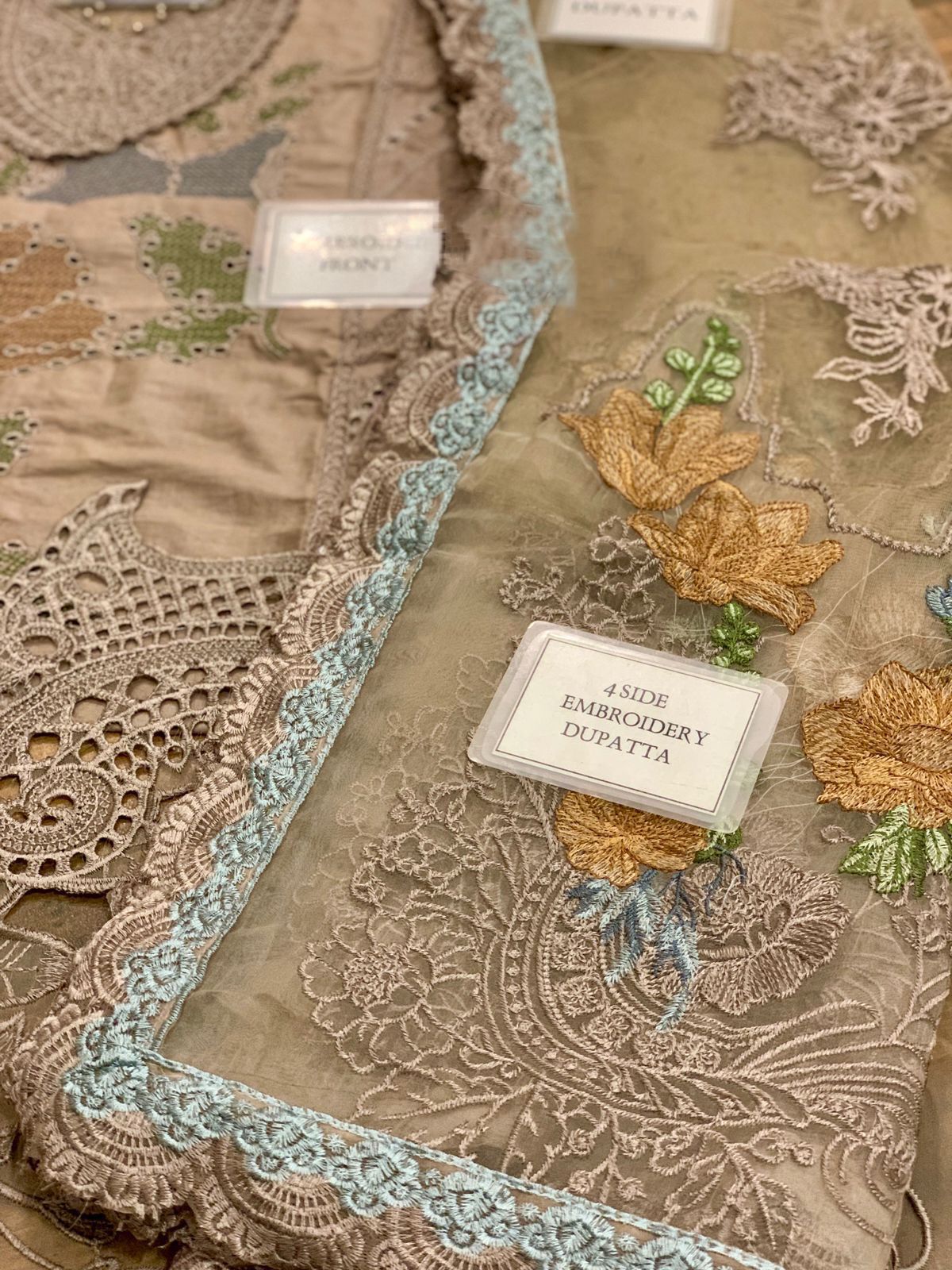 Maria B Luxury Lawn 3PC Embroidered Suit MBL-D-2406-B-24 - Image 4