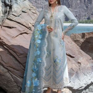 Crimson Lawn Cotton Suit 3PC silk dupatta summer dress