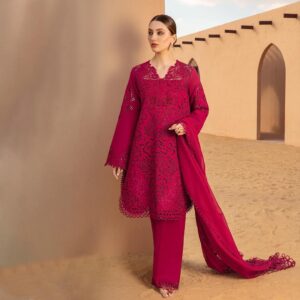 Rangrasiya Chikankari Lawn Suit 3PC khaadi net dupatta